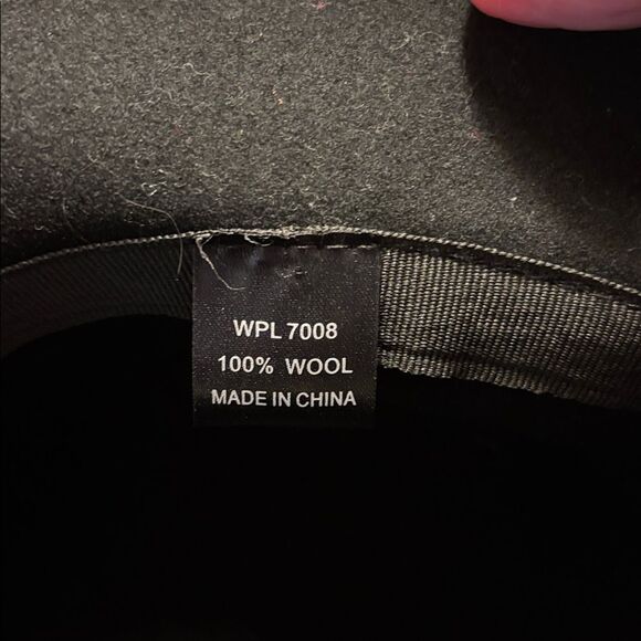 Women's Black Wool Cloche Hat with Flower Trim - Picture 3 of 6